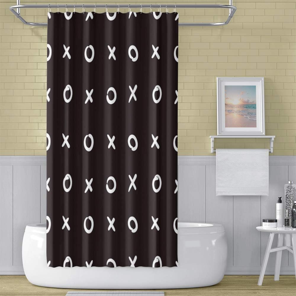 OERJU Cartoon Shower Curtain Set 72x72inch Waterproof Polyester