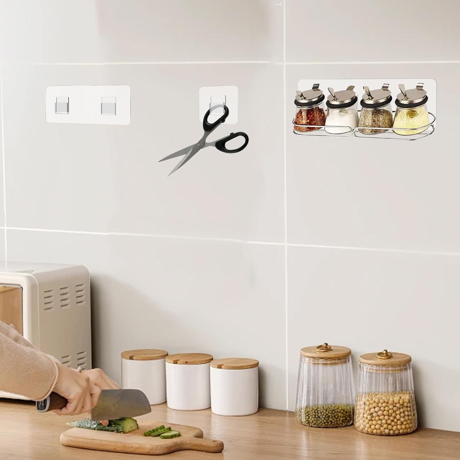 ChrisW 14 Pcs Waterproof Wall Hooks Adhesive