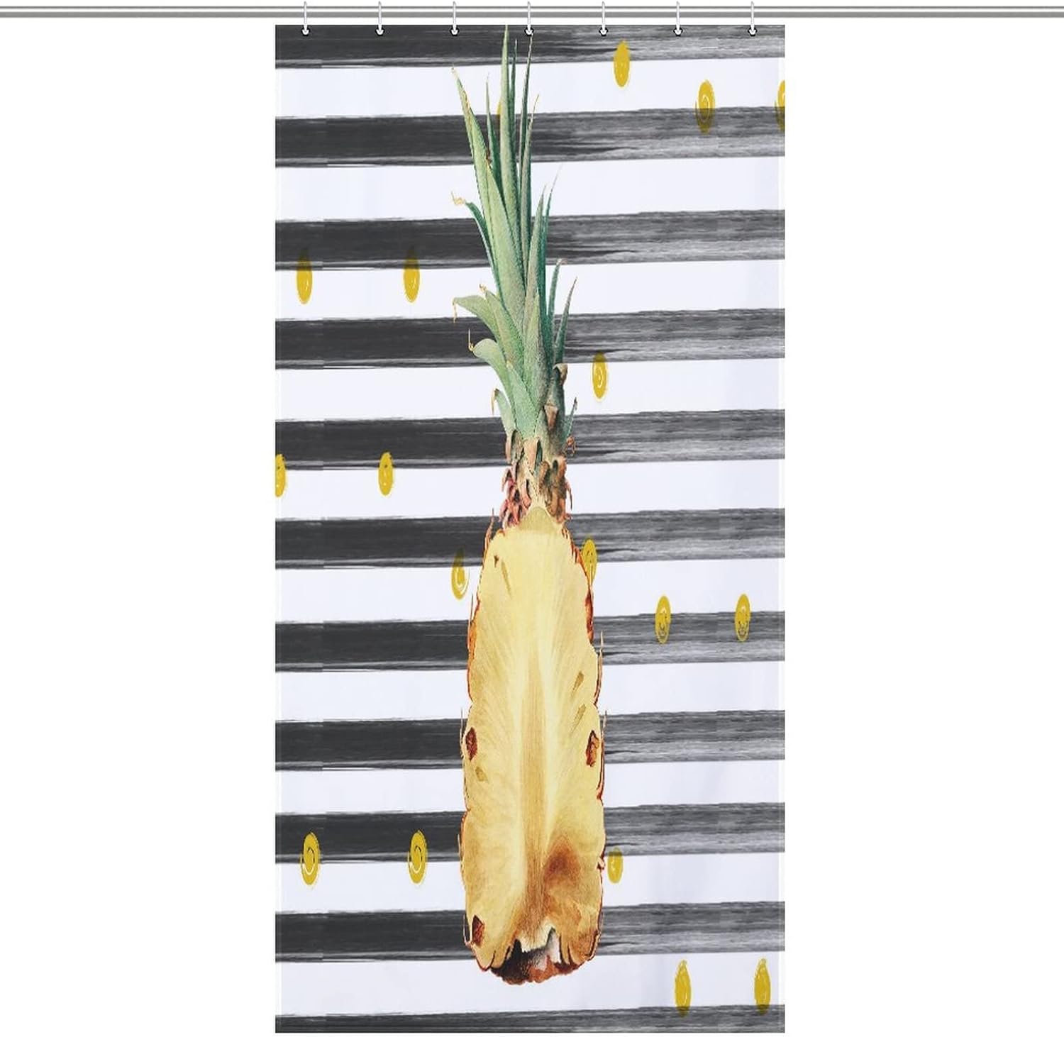 Sweet Natural Food Theme Shower Curtain with 12 Hooks