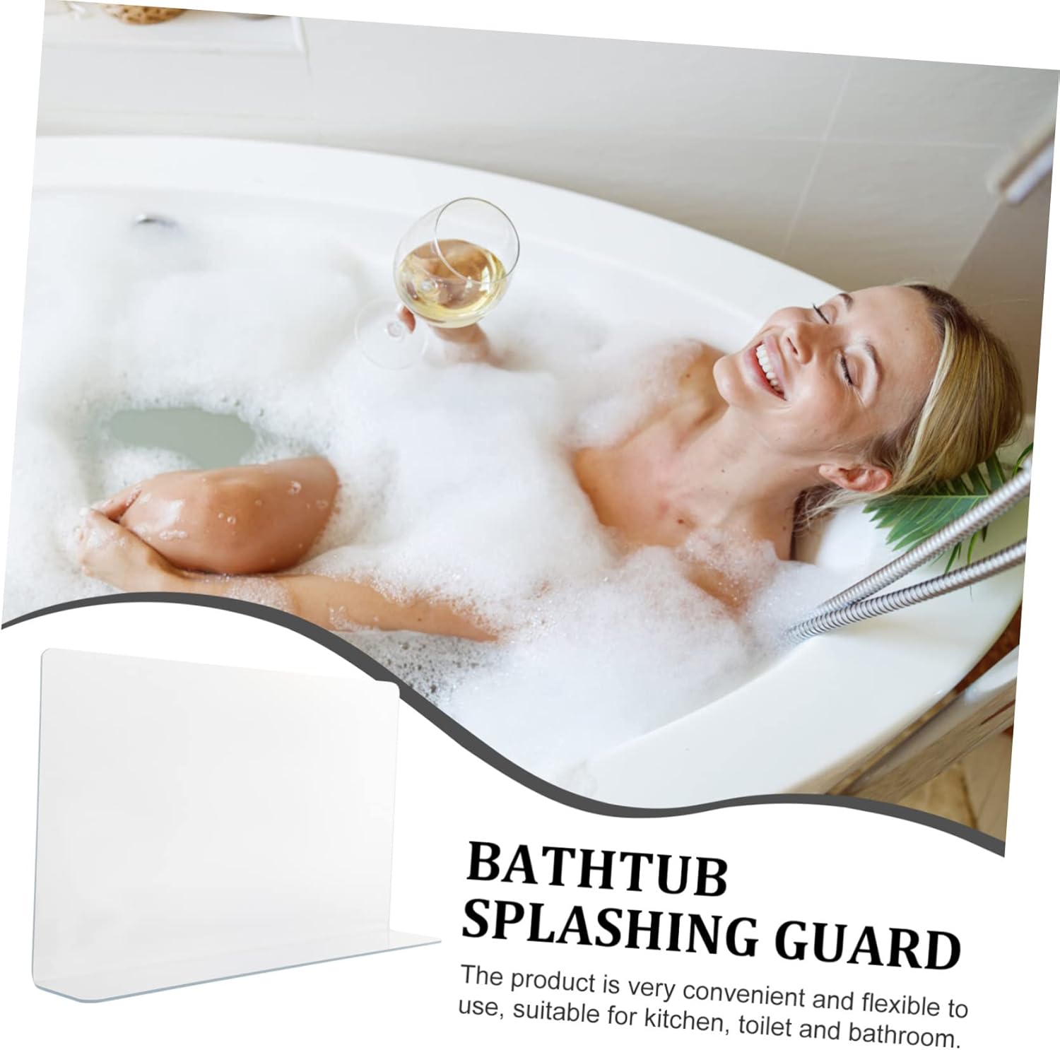 Hemobllo Shower Water Splashing Guard Bathtub Spatter Preventer