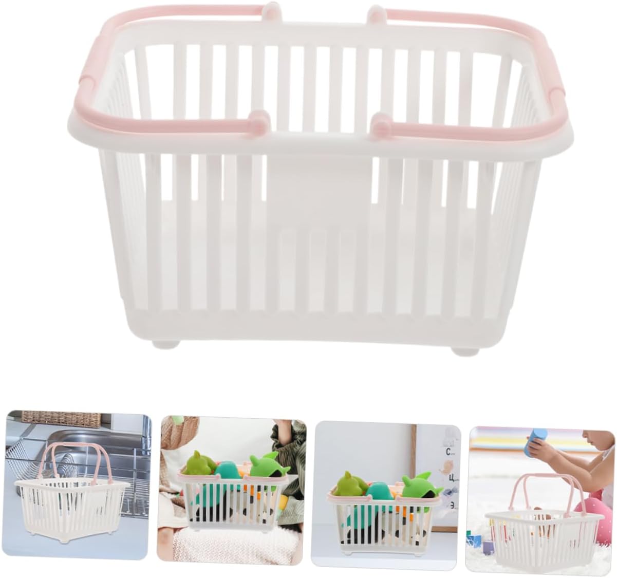 Zerodeko Stackable Plastic Shower Basket with Handles