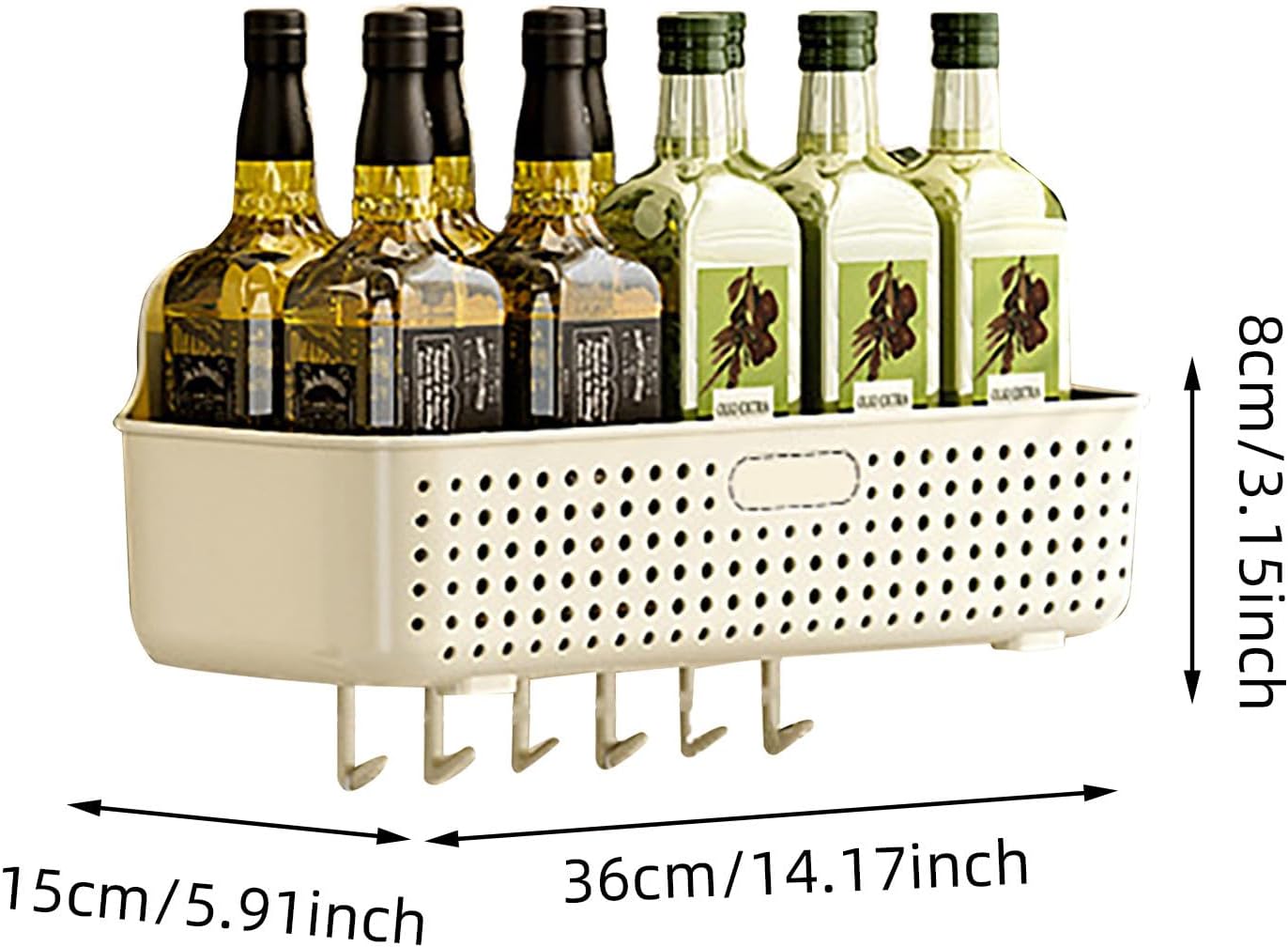 Wall Mounted Storage Basket for Bathroom and Kitchen