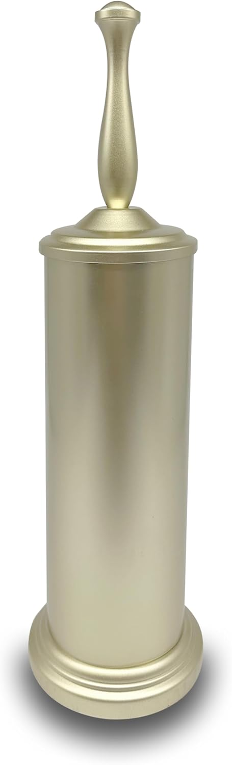 Satin Matte Gold Toilet Bowl Brush with Holder