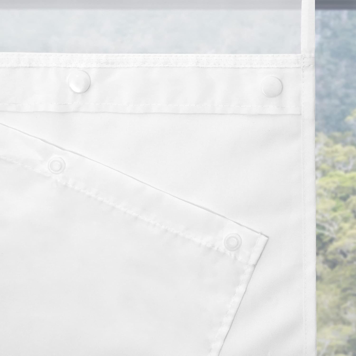 Modern Hotel Grade Shower Curtain Set with Snap In Liner