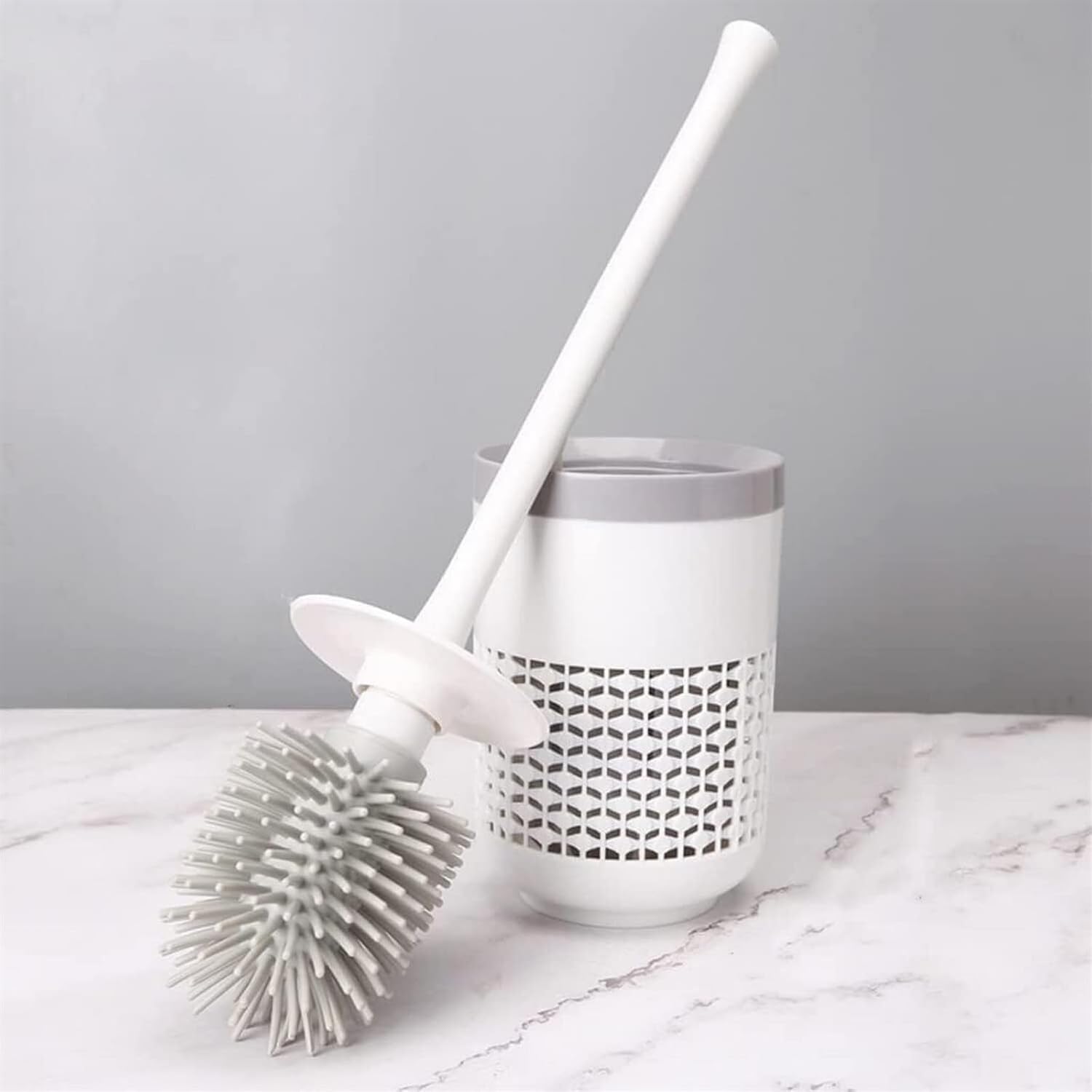 DLUXCA Toilet Brush Wall-Mounted with Soft Head