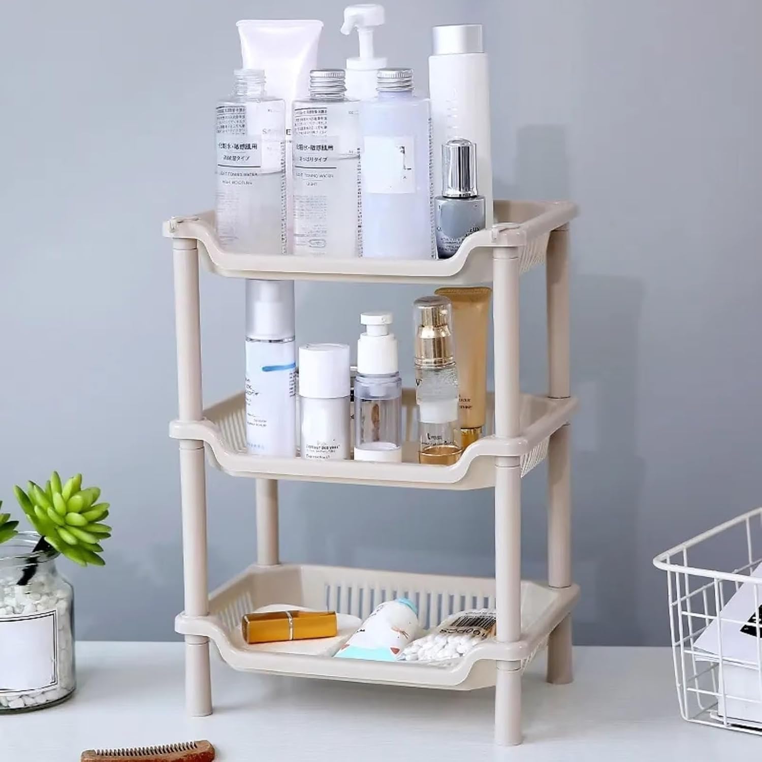3 Tier Shower Caddy Organizer Shelf in White