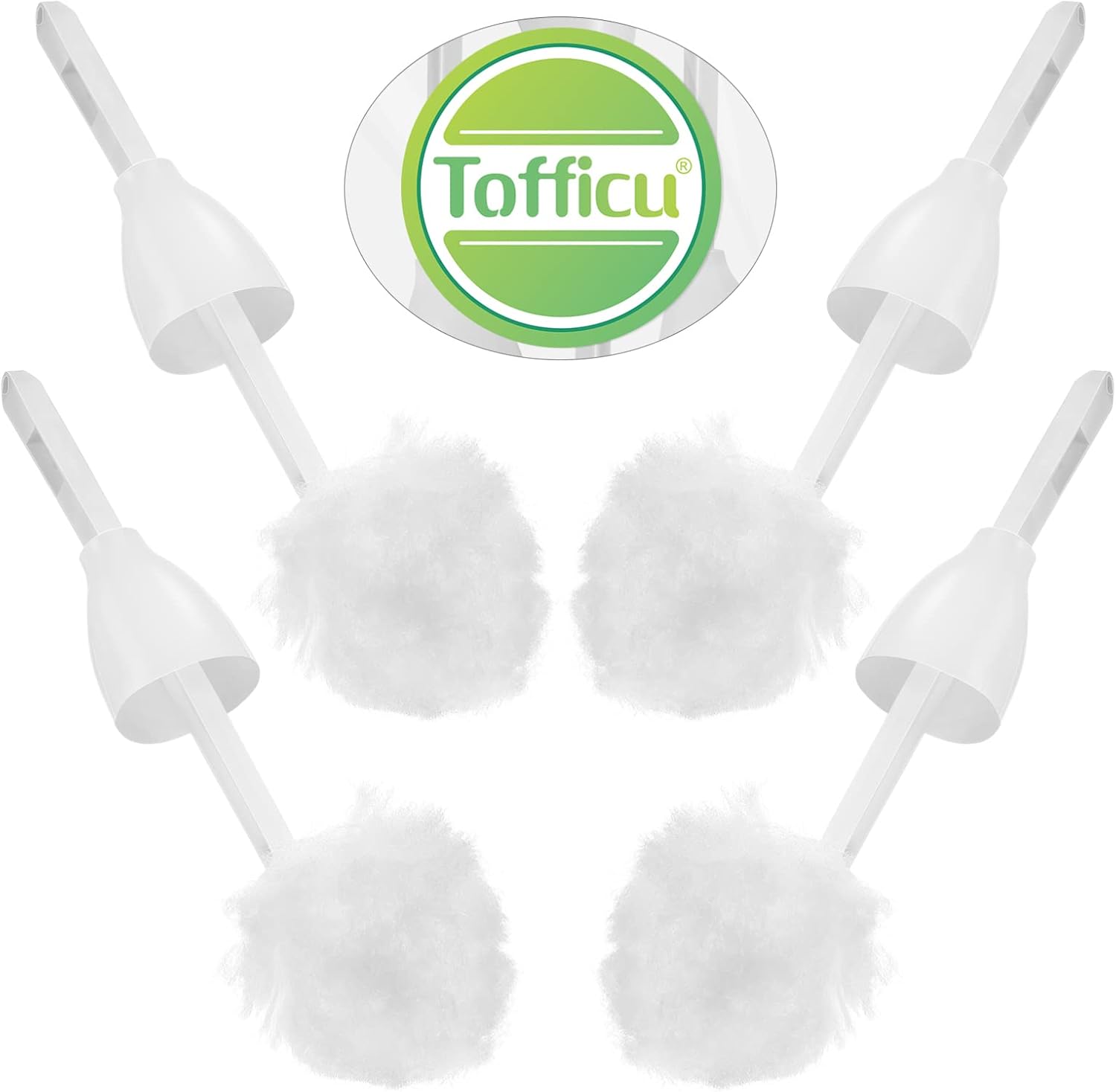 Tofficu Toilet Brush 5 Pcs with Handles for Deep Cleaning