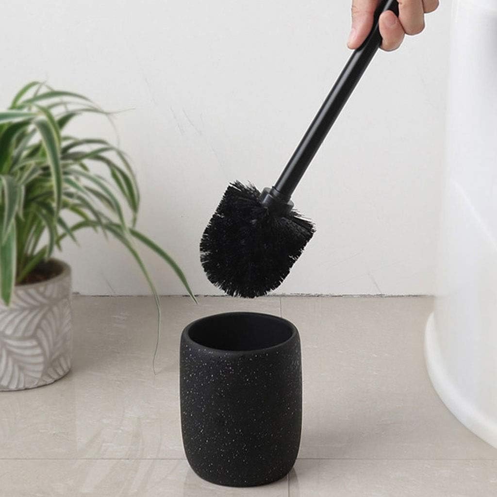 UNNS Toilet Brush Set with Holder Black