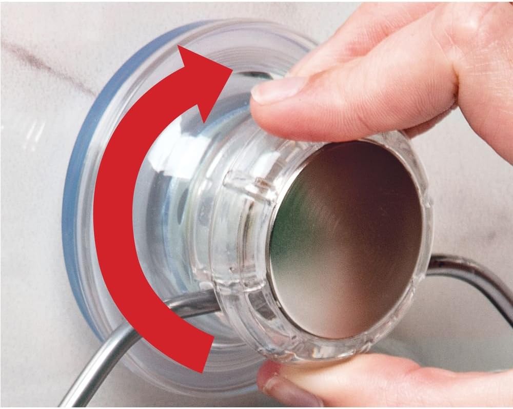 InterDesign iDesign Metro Rustproof Aluminum Suction Mirror with Hooks - Silver