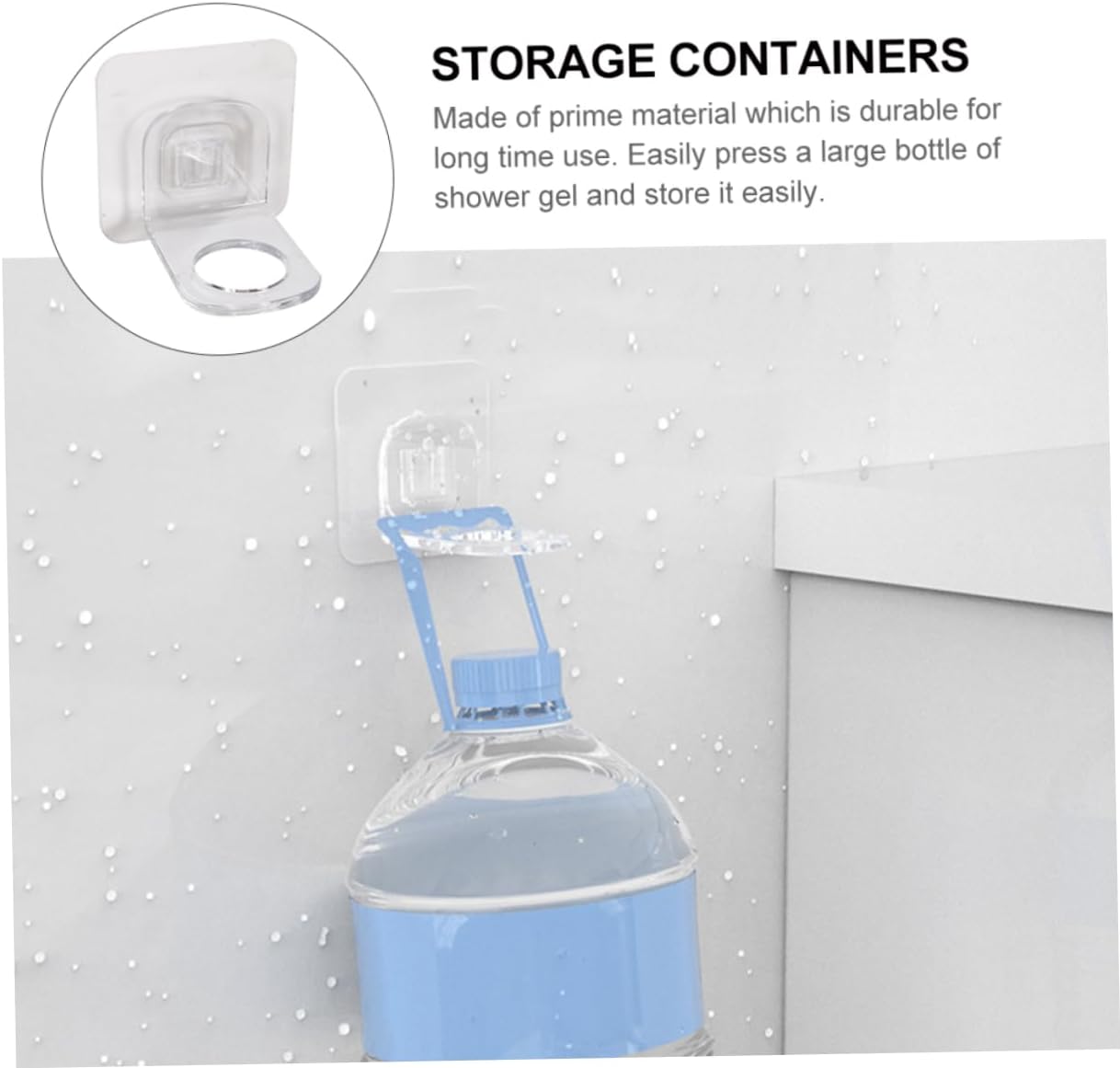 PRETYZOOM Rustproof Shower Gel Holder for Wall Mount