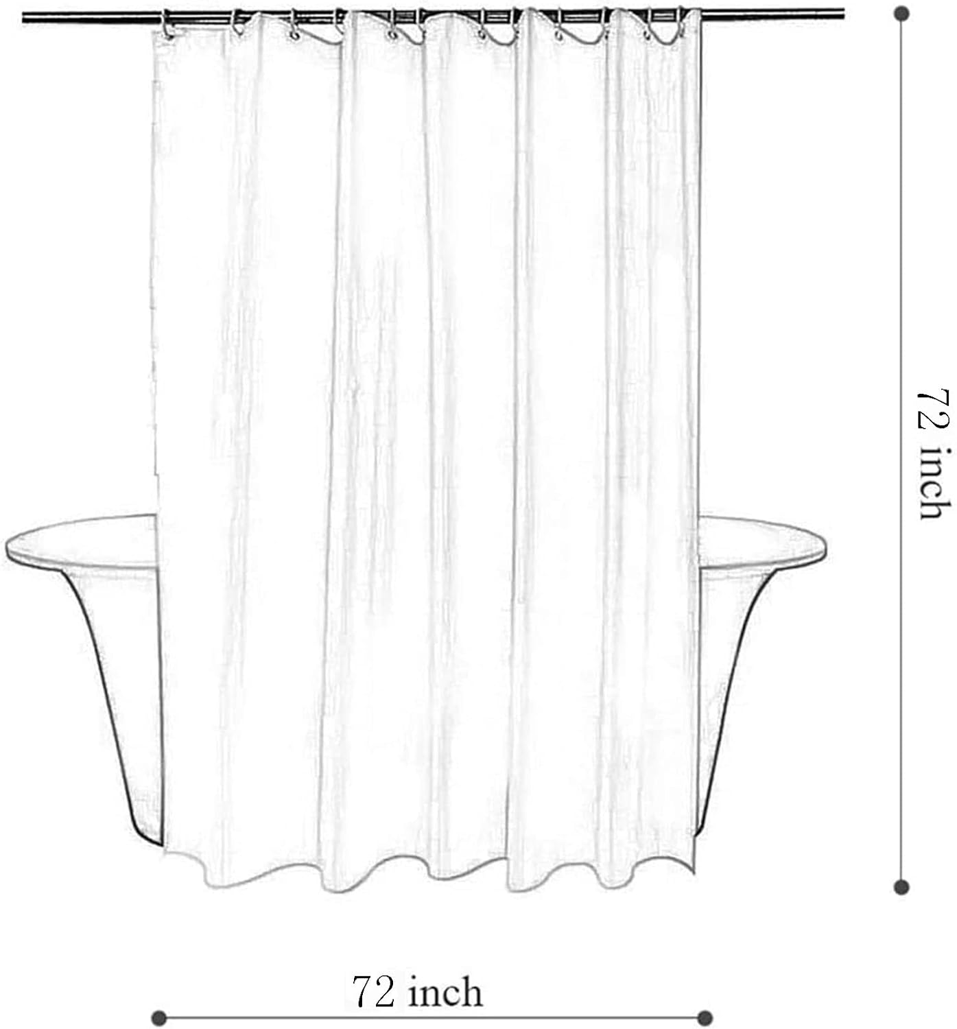 Tititex Aesthetic Blooming Floral Shower Curtain 71x71 Inch Waterproof