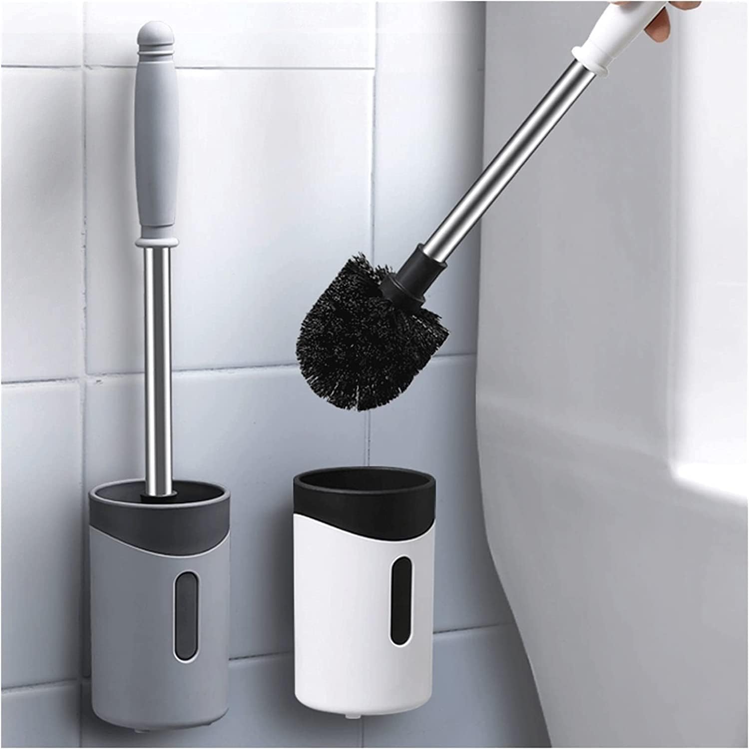 NIUBB Toilet Brush with Holder 2 Pack Stainless Steel