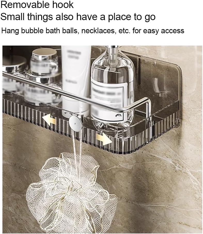ANNBKA Shower Caddy with 1 Layer Black Wall Mount
