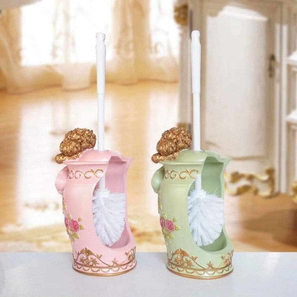 TIST Toilet Brush Set with Resin Holder and Removable Brush