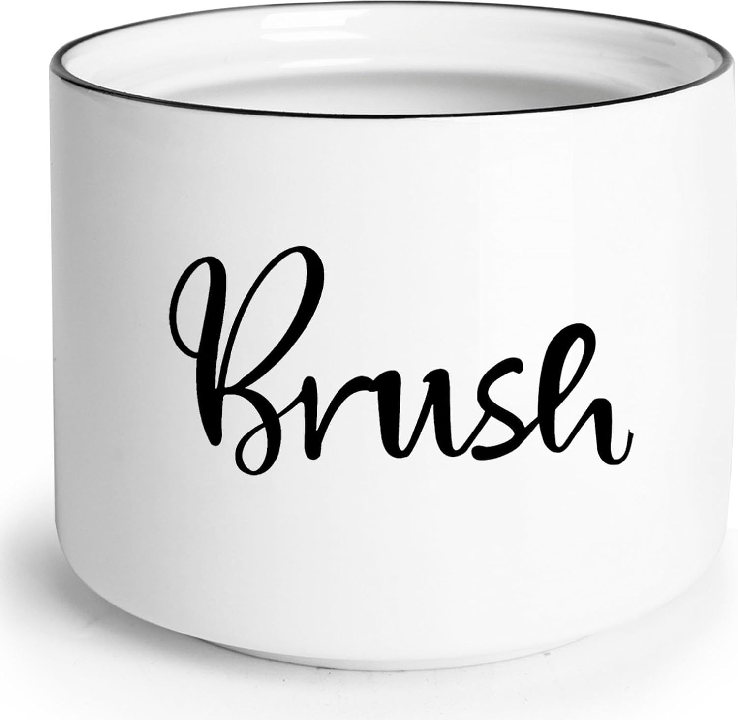 ONTUBE Ceramic Dish Brush Holder 8 oz White