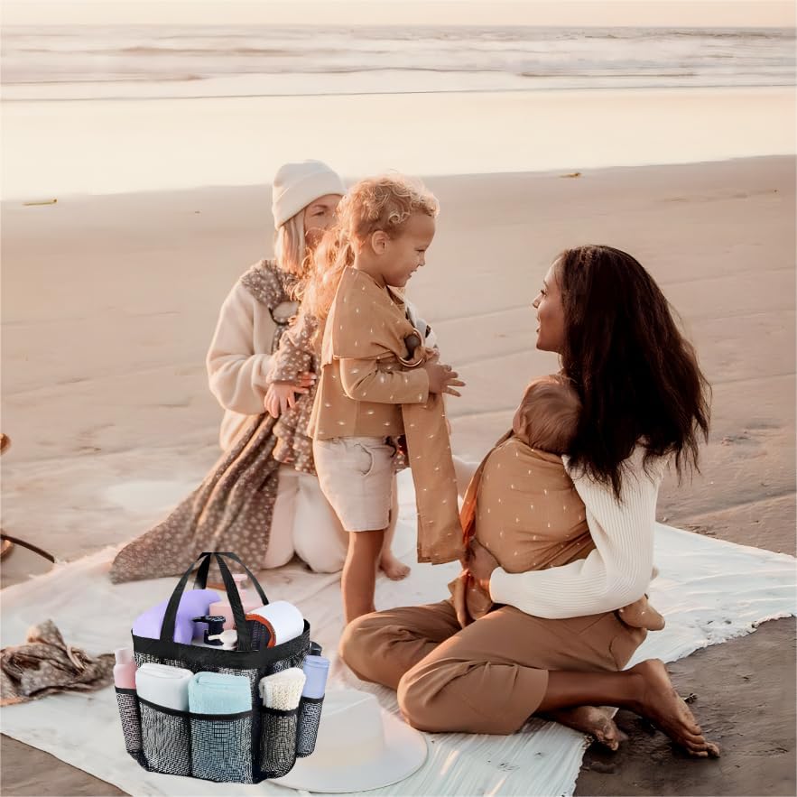 OUCOOL Portable Shower Caddy with Slippers and Makeup Bag