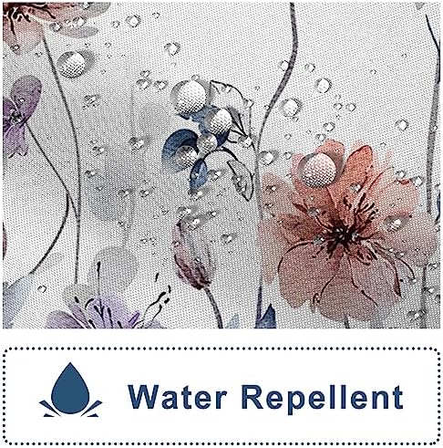 AWERT Watercolor Floral Shower Curtain 72x72inch