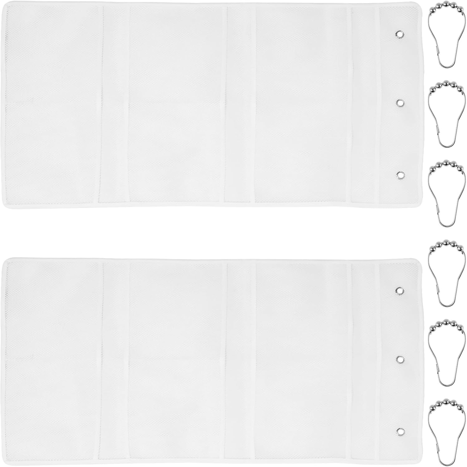 2 or 3 Pcs 7 Pockets Mesh Shower Caddy with Hooks
