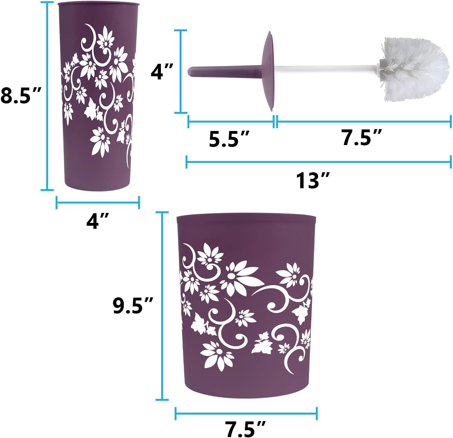 Blue Donuts Bathroom Accessories Set 6 Pieces