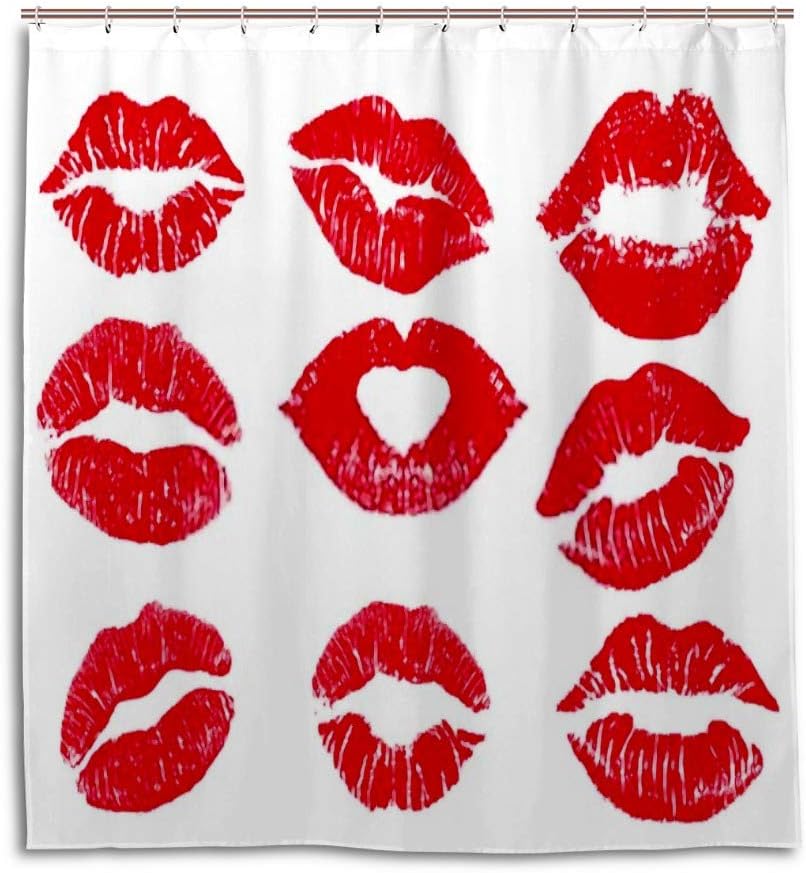 Guitong Shower Curtain with Hooks and Design