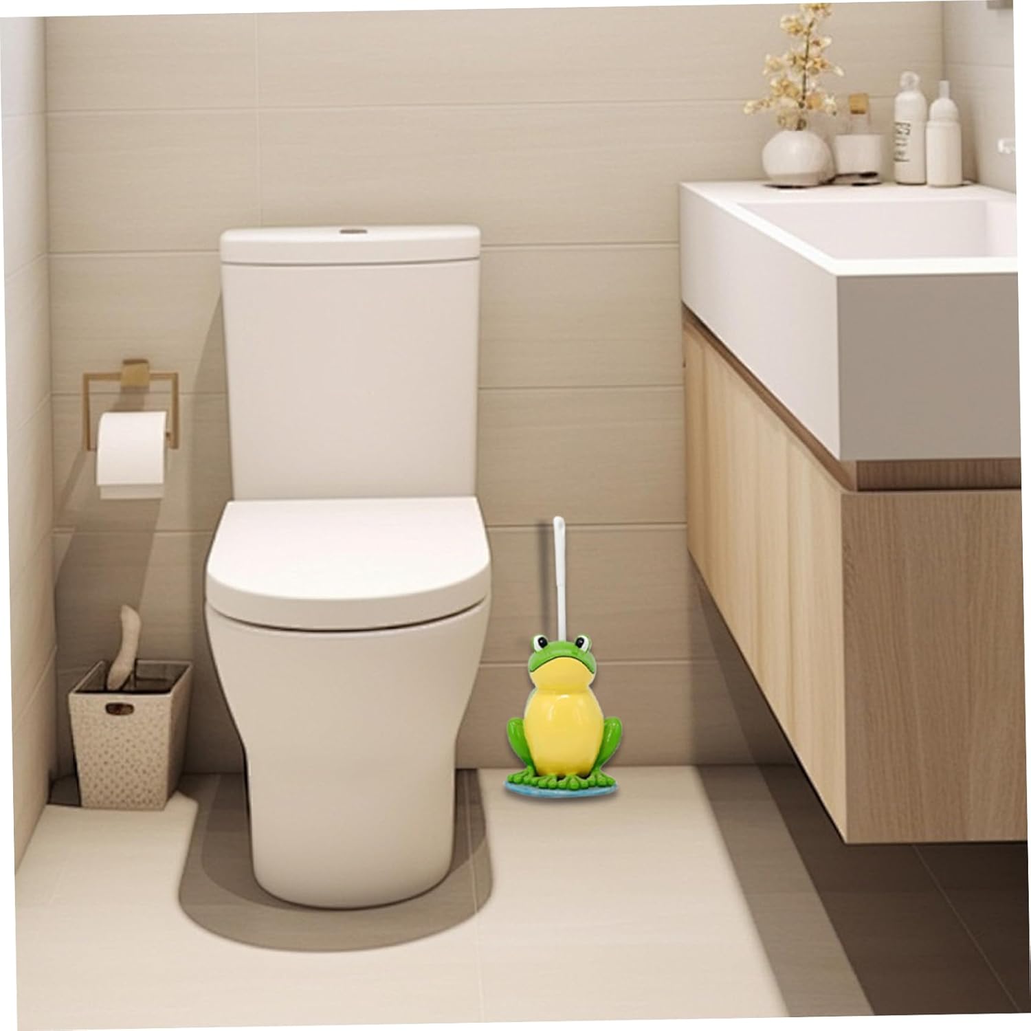 Lawnrden Frog Shape Toilet Brush Set 1