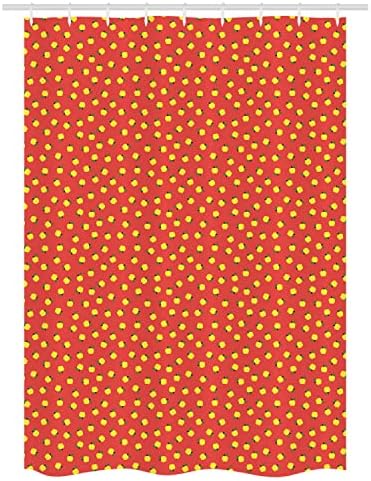 Ambesonne Fruit Art Stall Shower Curtain 54 x 78 Vermilion Yellow and Green