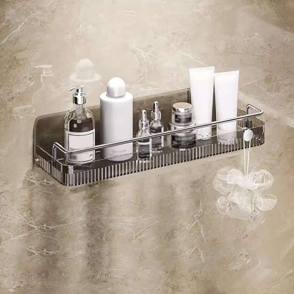 ANNBKA Shower Caddy with 1 Layer Black Wall Mount