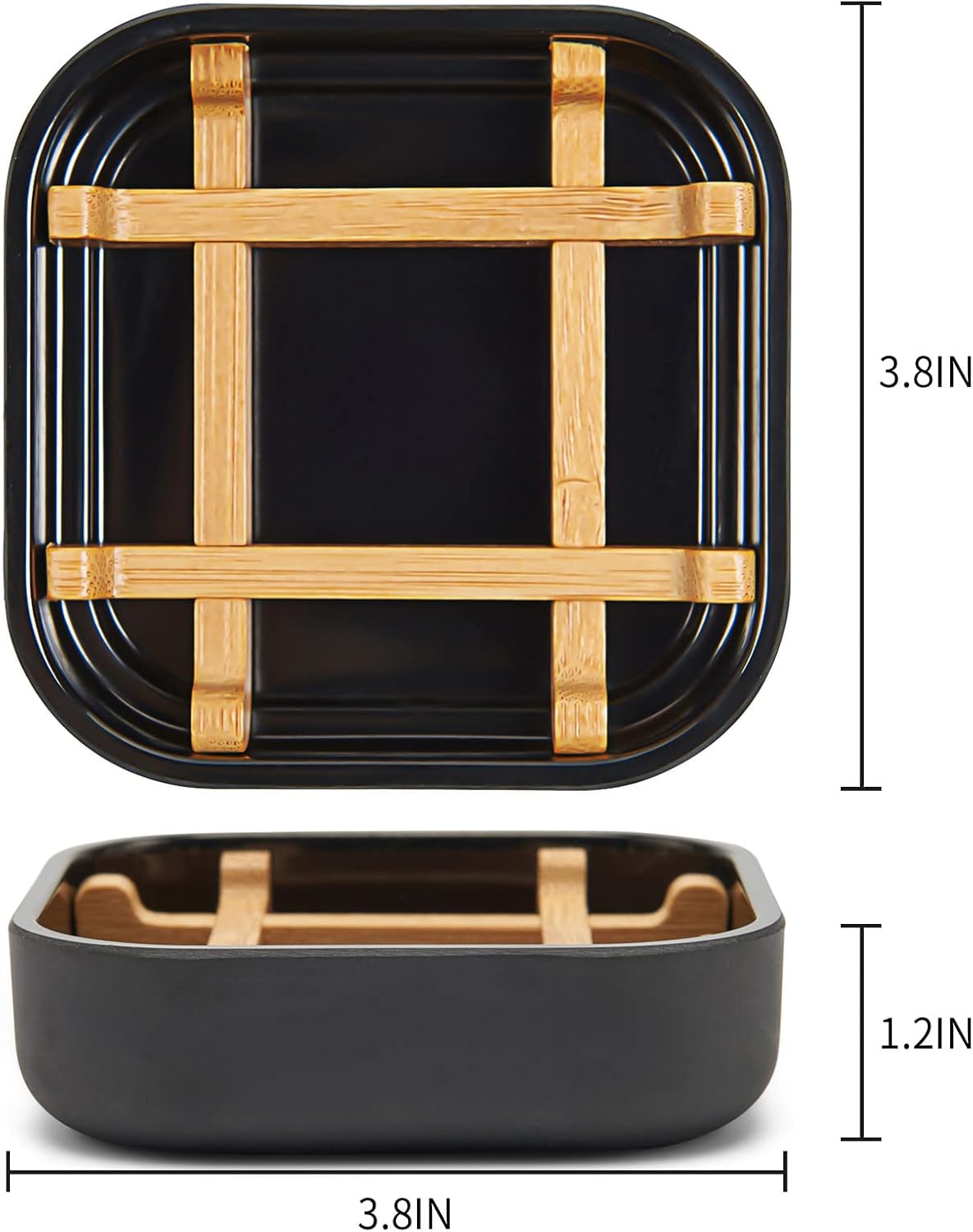 Bamboo Soap Dish with Detachable Holder