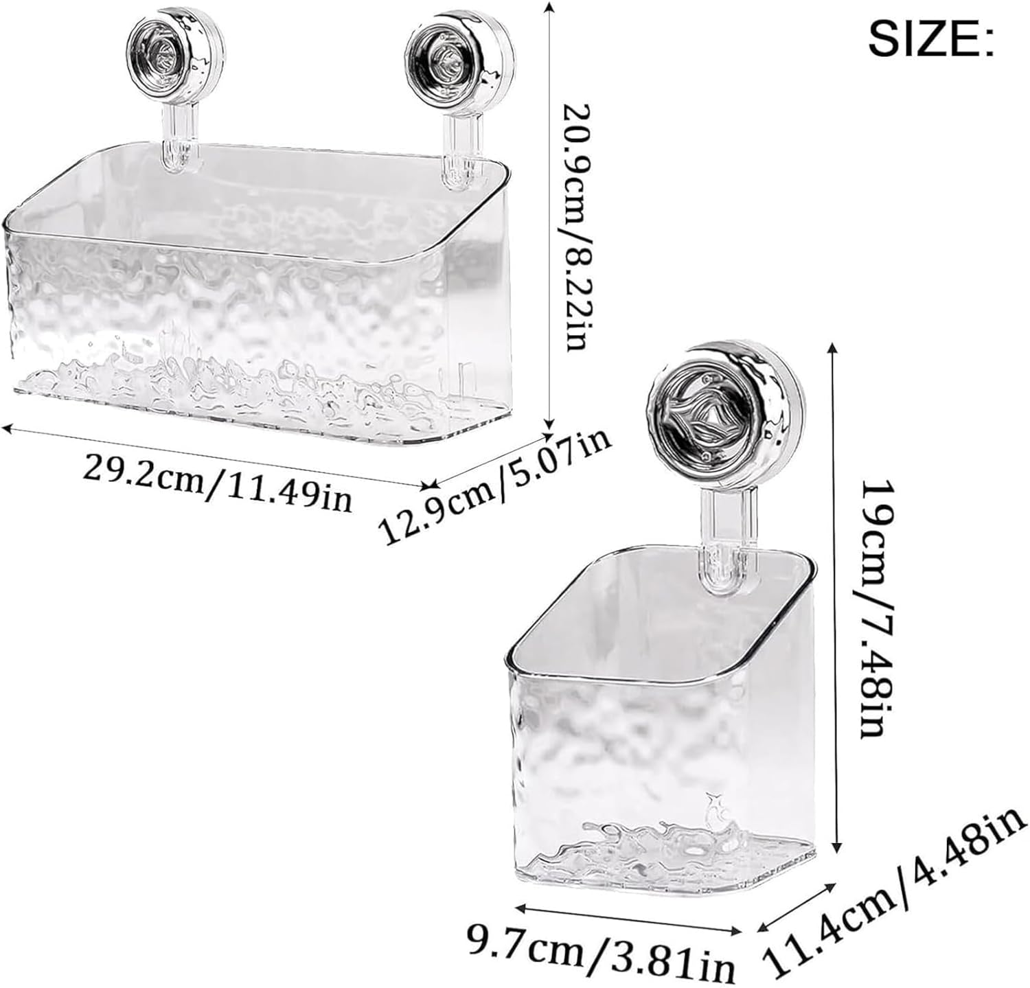 Nest Grip Suction Cup Shelf - Glacier Pattern Design