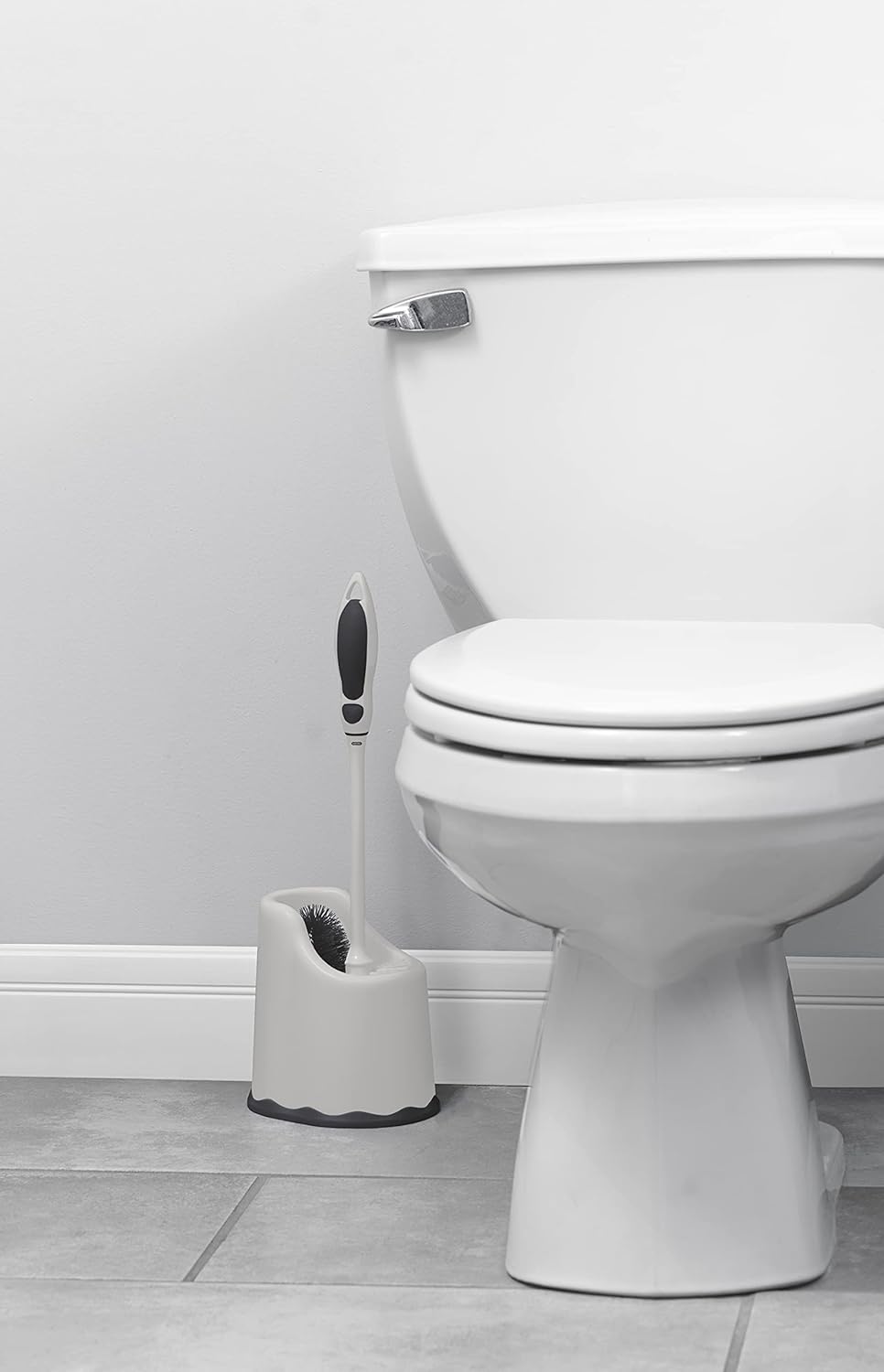 Superio Toilet Bowl Brush and Holder with Under Rim Cleaner 1