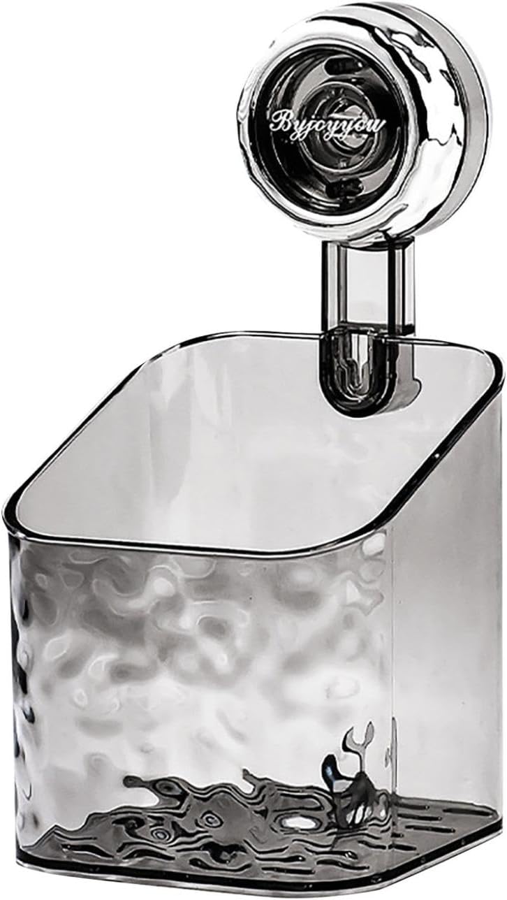 No-Drill Clear Wall Caddy with Suction Cups 1