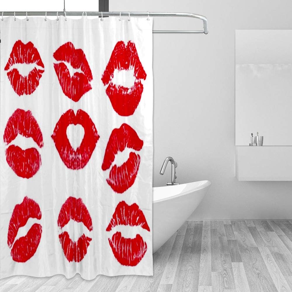 Guitong Shower Curtain with Hooks and Design