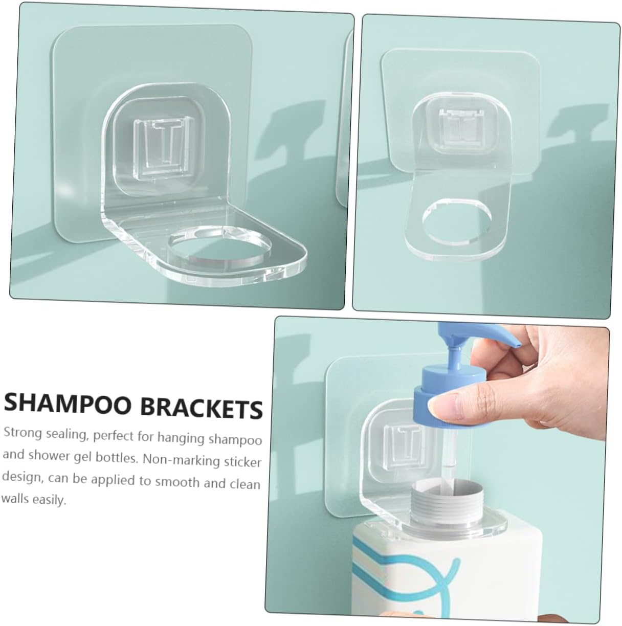 PRETYZOOM Rustproof Shower Gel Holder for Wall Mount