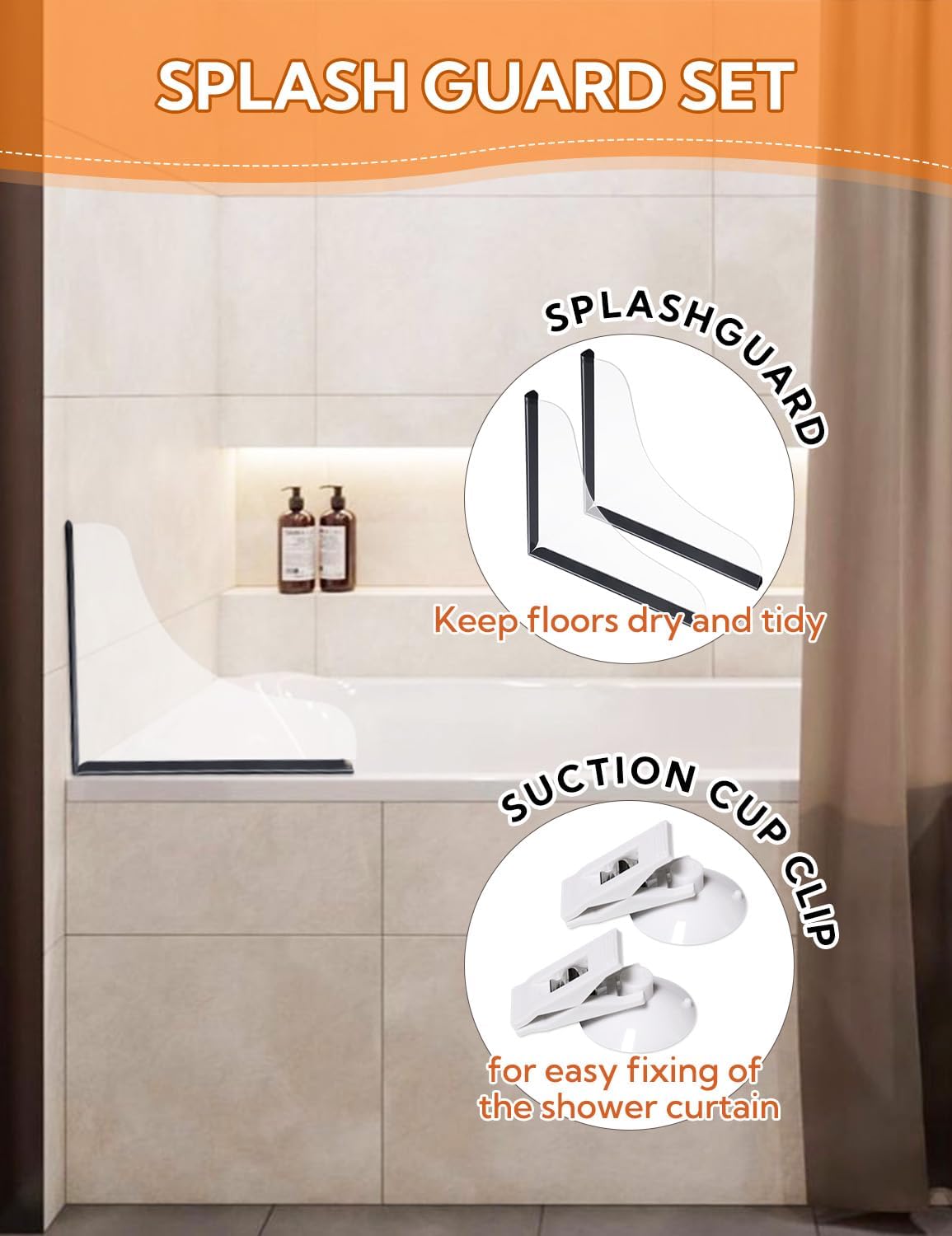 MarginZen Splash Guard 2 Pack for Bathtub 1