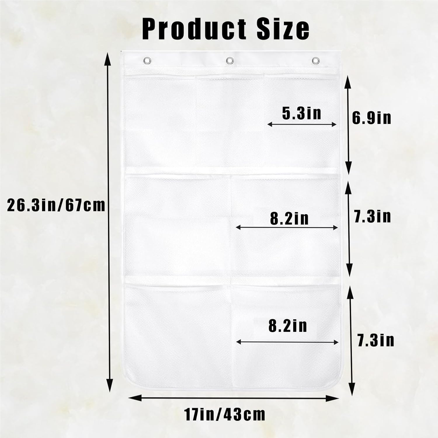 ULIFEBETTER 2 Pack Shower Caddy with 7 Pockets