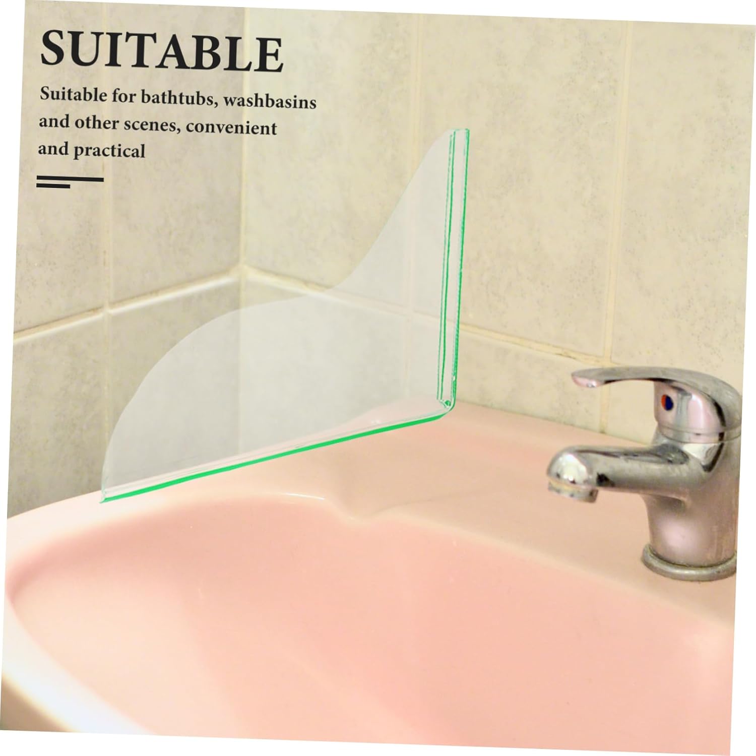 Zerodeko 2pcs Shower Water Blockers Splash Guards for Bathtubs and Sinks