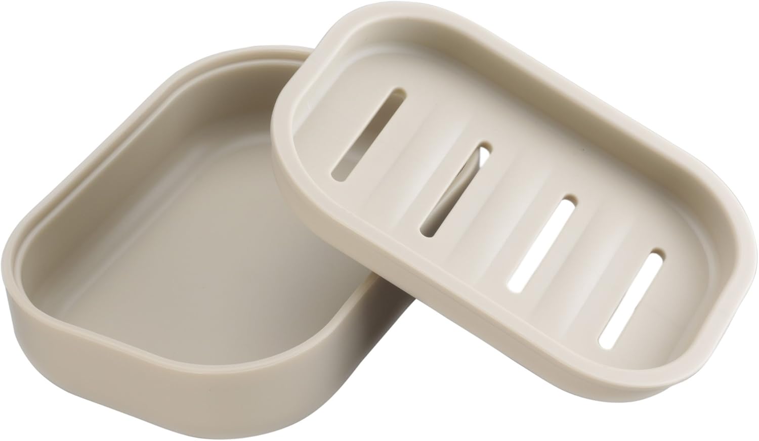 UVIVIU Plastic Soap Dish Khaki Drain Holder
