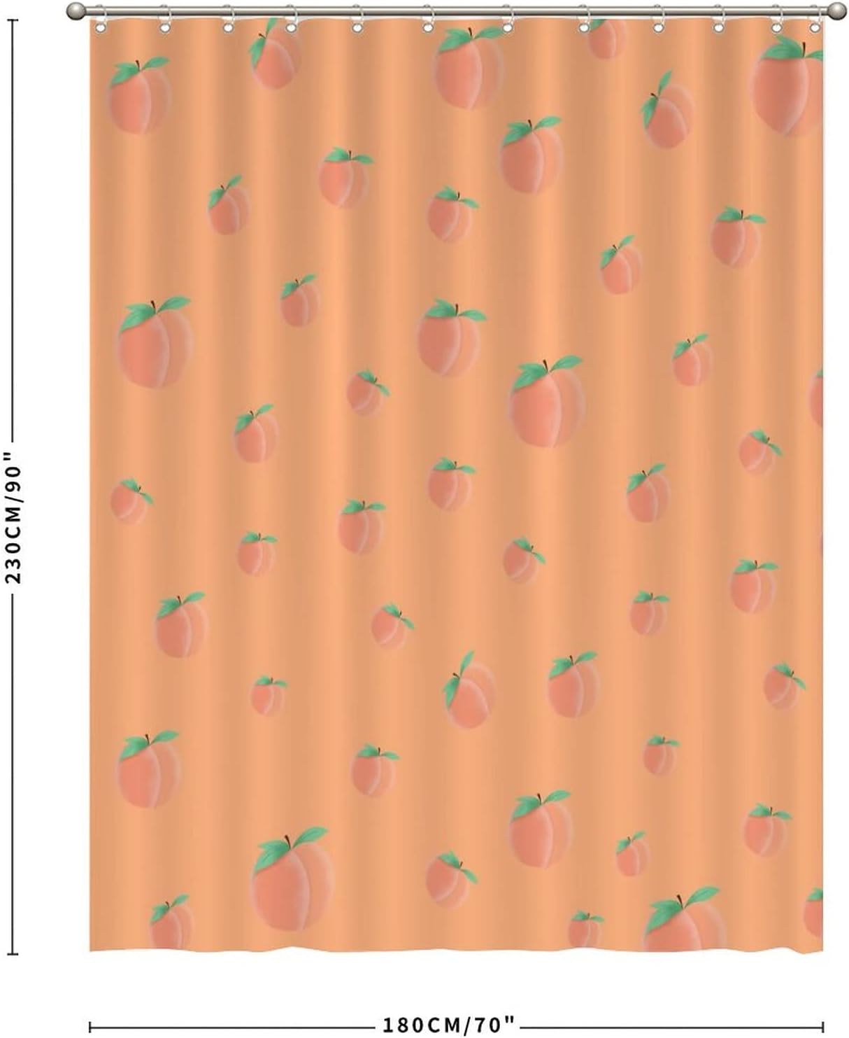 Funny Fruit Shower Curtains 71 x 91 Durable Set with Hooks