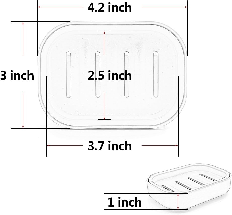 UVIVIU Plastic Soap Dish Khaki Drain Holder