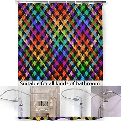 VISALUNA Shower Curtain Set with 12 Hooks 72x72in