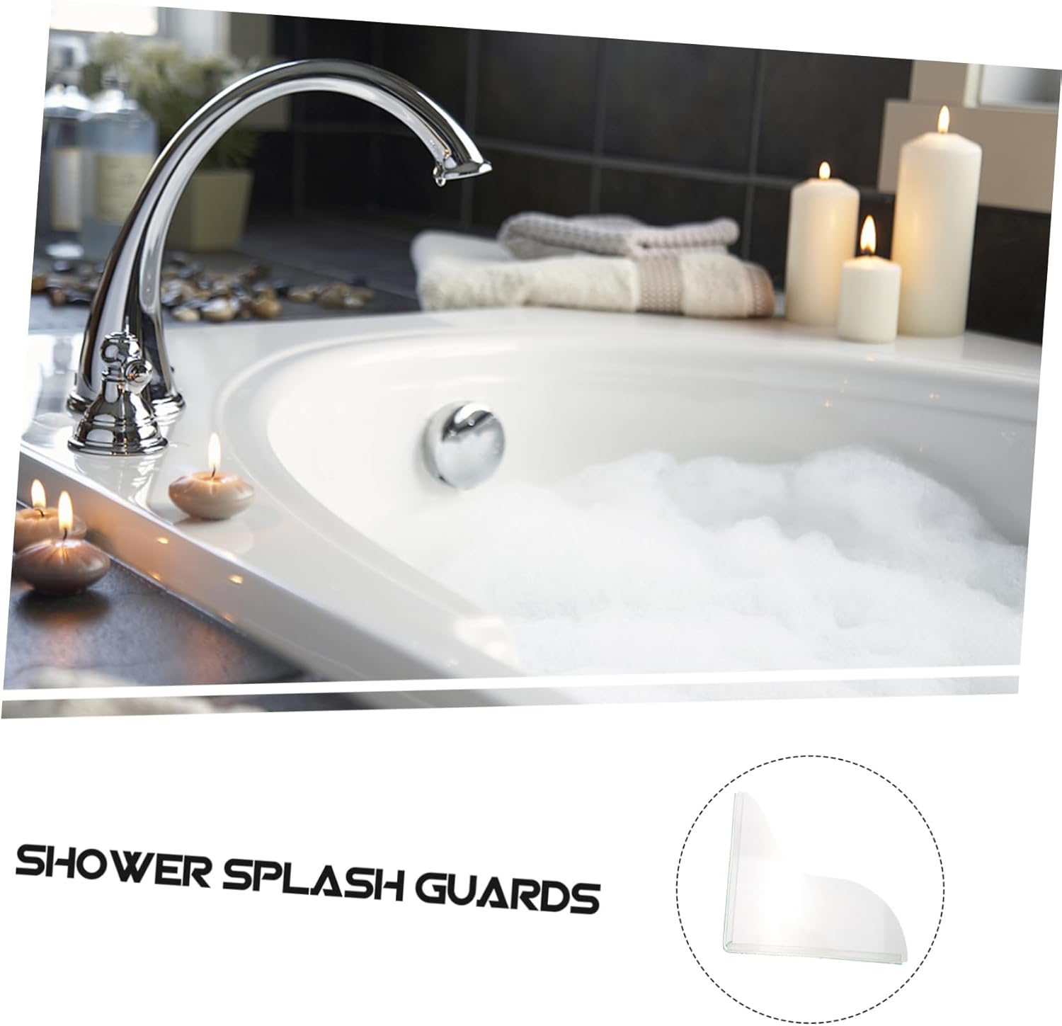 Zerodeko 2pcs Shower Splash Guards for Tub and Sink