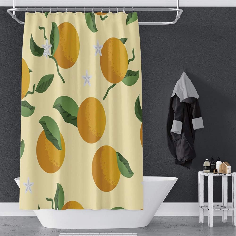 OERJU 60x72inch Waterproof Shower Curtain with Hooks