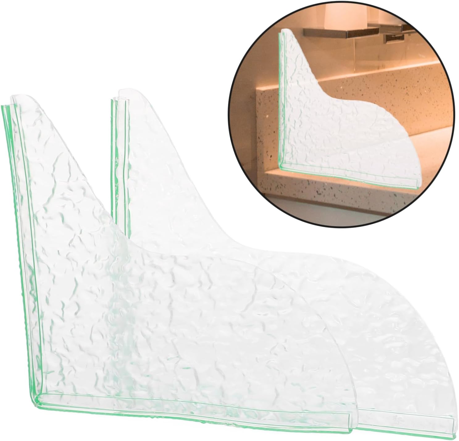 Zerodeko 2pcs Shower Splash Guards Water Barrier for Tub and Sink