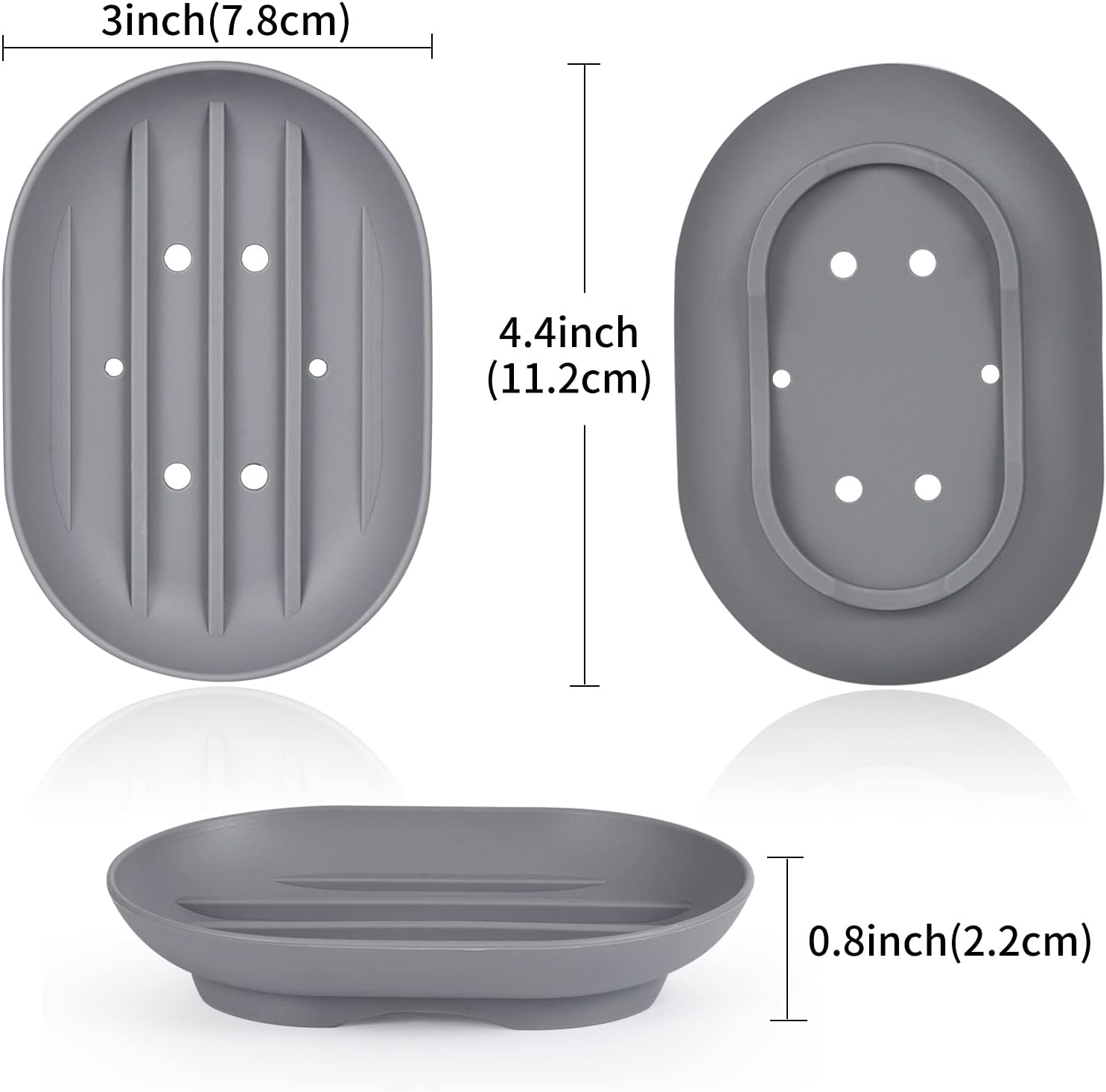 Luckyiren Bathroom Soap Dish Holder Stand Saver Tray