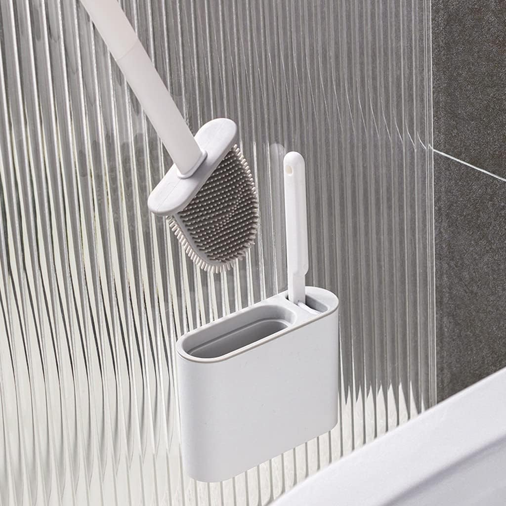 HASMI Toilet Brush with Wall-Mounted Holder Deep Cleaning 1