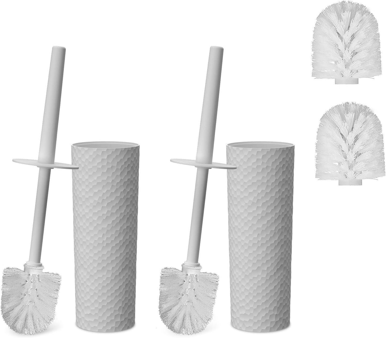 Topsky 2 Pack Toilet Brush Holder Set Gray