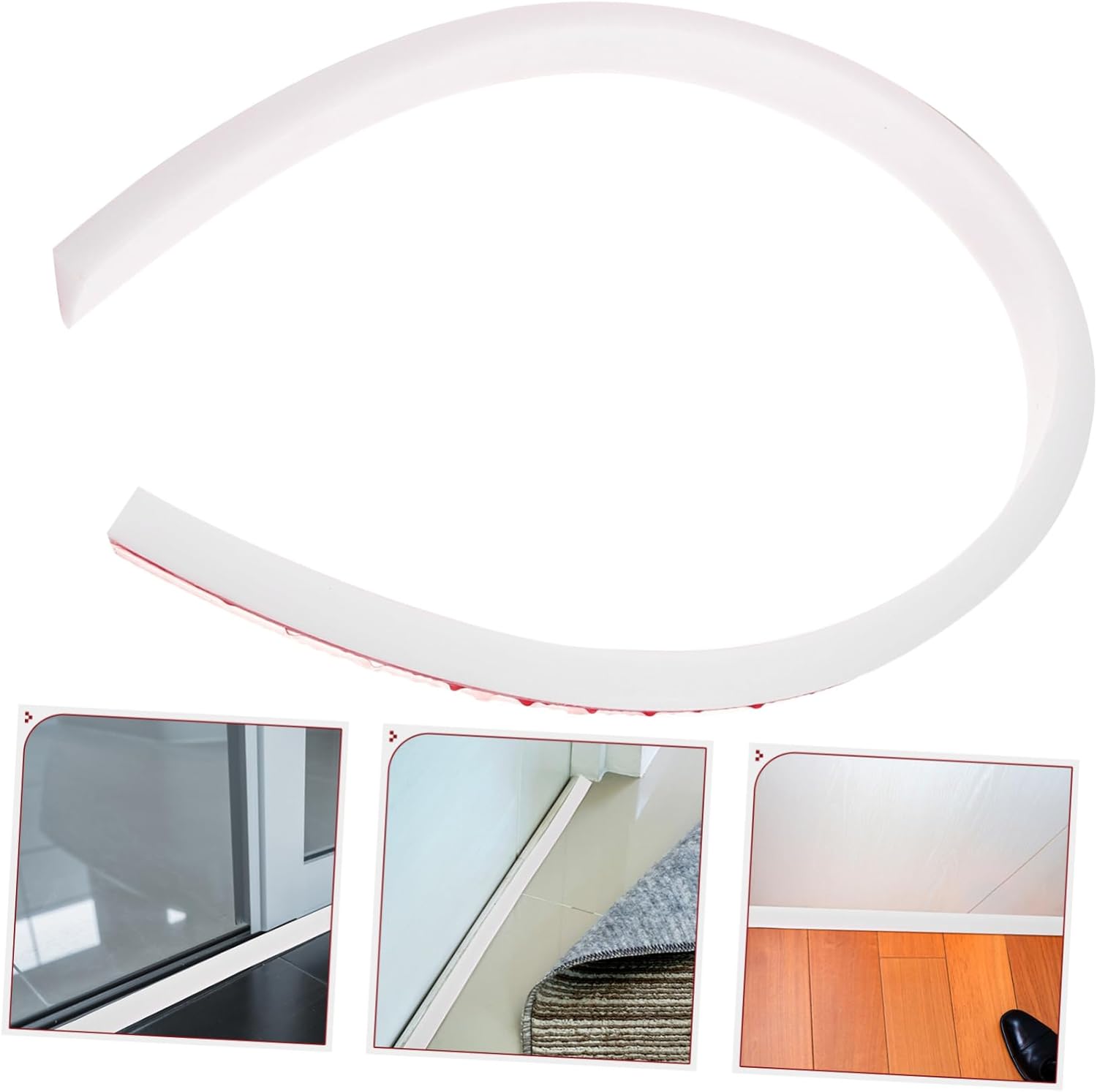 Tofficu Shower Water Stopper 50cm White Bathtub Splash Barrier
