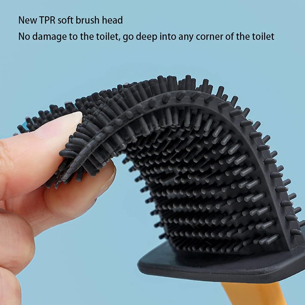INKTUS Toilet Brush Holder with Non-Slip Handle