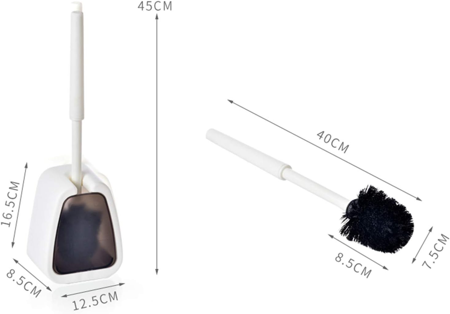 NLIAN Toilet Brush and Holder Set - Automatic Opening and Closing