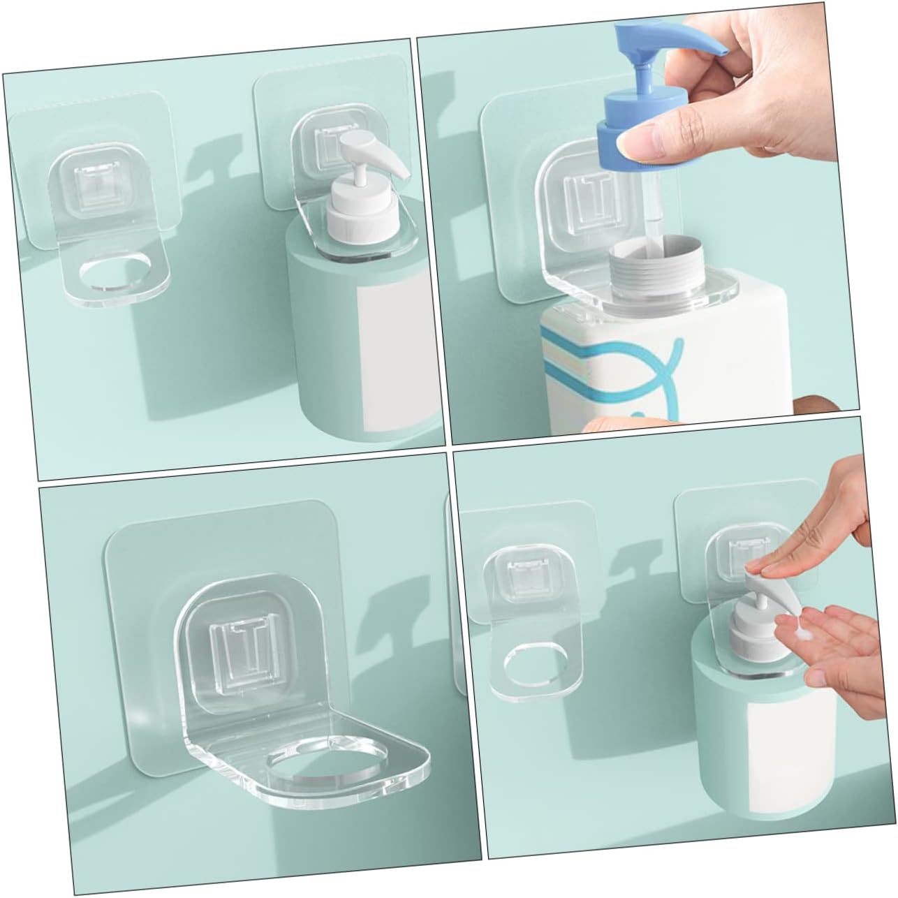 PRETYZOOM Rustproof Shower Gel Holder for Wall Mount